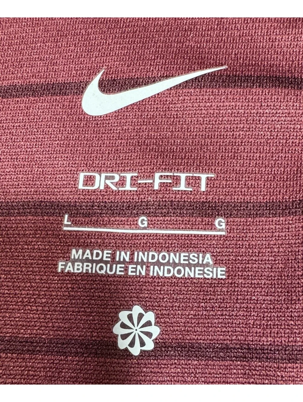 University Minnesota Nike Dri-Fit Maroon Striped Victory Polo Shirt Mens L NWT